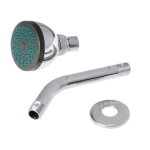 LLUVIA ART PLASTICA CROMO ANTICAL grande C/ BRAZO Y ROSETA