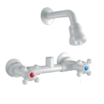 MEZCLADOR DUCHA EXTERIOR C/DUCHA FIJA PLASTICA BLANCA ITEPA