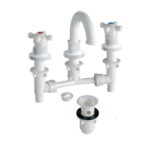 MEZCLADORA COCINA PARED EXT PLASTICA BLANCA ITEPA