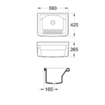 ROCA PILETA LAVADERO GRANDE LOZA 555 - Imagen 2