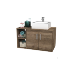 DELOS VANITORY COLG 2 PTS Y NICHO LAT GRIS 80 CM (DZE03RNG)