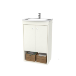 DELOS VANITORY 2 PTS Y NICHO INFERIOR BLANCO 50 CM (DZE01BR)