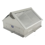 DHIN CLARABOYA DE ACERO INOX CON CUPULA ANGULAR 40 X 40 X 27