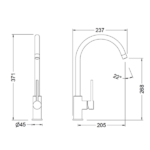 GENEBRE CANILLA COCINA MESADA 1 AGUA CROMO - Imagen 2