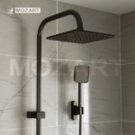 MOZART 9308 SET DUCHA CLASICA MEZCLADORA CON DUCHADOR NEGRO - Imagen 2