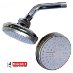 MOZART 9377 DUCHA REDONDA ALTA GRIS BLISTER C/BRAZO Y ROSETA