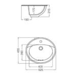 FERRUM BACHA OVAL SOBREMESADA C/REBALSE - ARMONICA - LO1F-B - Imagen 2