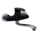 MOZART 7491 DOHA MEZCL MONOCOMANDO PARED PICO BAJO ABS NEGRO