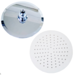 MOZART 7088 FLOR LLUVIA 8" ABS BLANCA REDONDA
