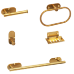 MOZART 9343 LONDON SET 5 PIEZAS P/BAÑO DORADO