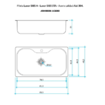JOHNSON 304 PILETA SIMPLE GRANDE LUXOR SI85A 85 X 48.2 X 21 - Imagen 2