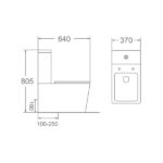 ATTIUM ARQE INODORO LARGO + DEPOSITO DUAL + ASIENTO BLANCO - Imagen 8