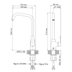 FV PEPPER PLUS MONOC. COCINA MESADA CROMO - 0411.04/M6P - Imagen 2