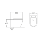 ATTIUM SERICA INODORO CORTO + ASIENTO GRIS - Imagen 2