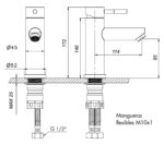 FV INOX ONE MONOC. LAVATORIO NEGRO MATE - 0181/I1-NG - Imagen 2