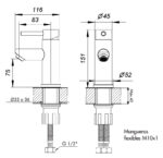 FV INOX ONE S MONOC. LAVATORIO ACERO - 0181/l1S-AI - Imagen 2