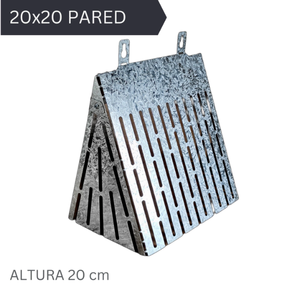 Rejilla pared 20x20 antihojas REJILLA PROTEC CHAPA 20 × 20 × 8 PARED - Imagen 1