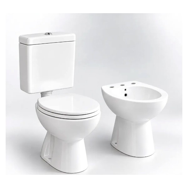 Combo Onix corto Pringles: inodoro, bidet y depósito Combo Onix corto Pringles: inodoro, bidet y depósito